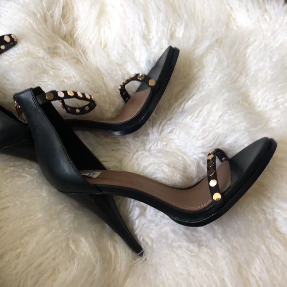 BCBGMAXAZRIA Marie black dress sandals calf leather heels - Picture 3 of 14